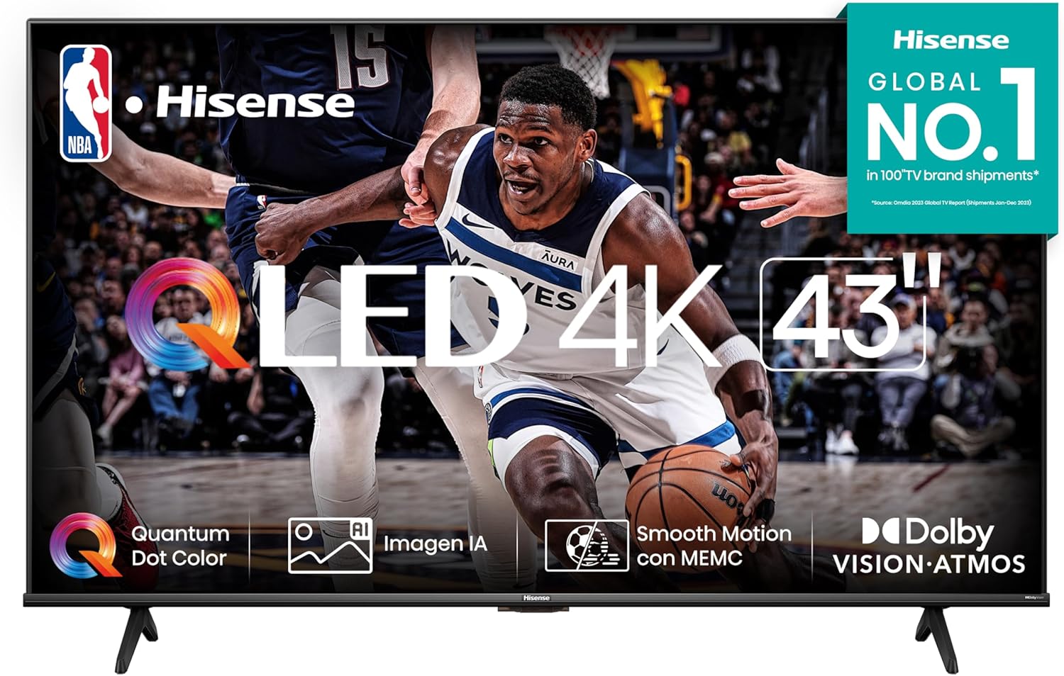 Hisense Pantalla QLED de 43