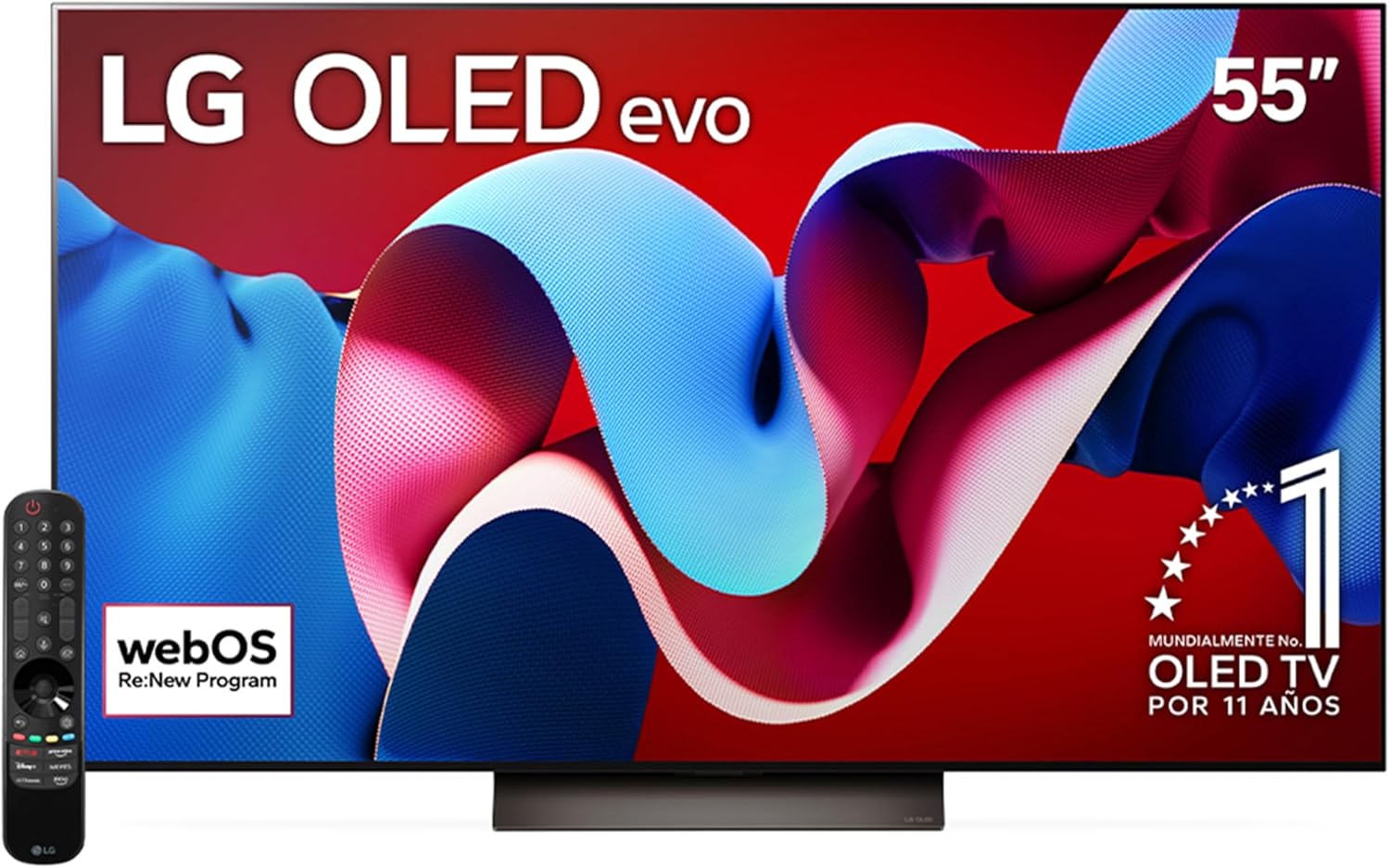 LG Pantalla OLED EVO 55 Pulgadas 4K Smart TV 2024 ThinQ AI OLED55C4PSA
