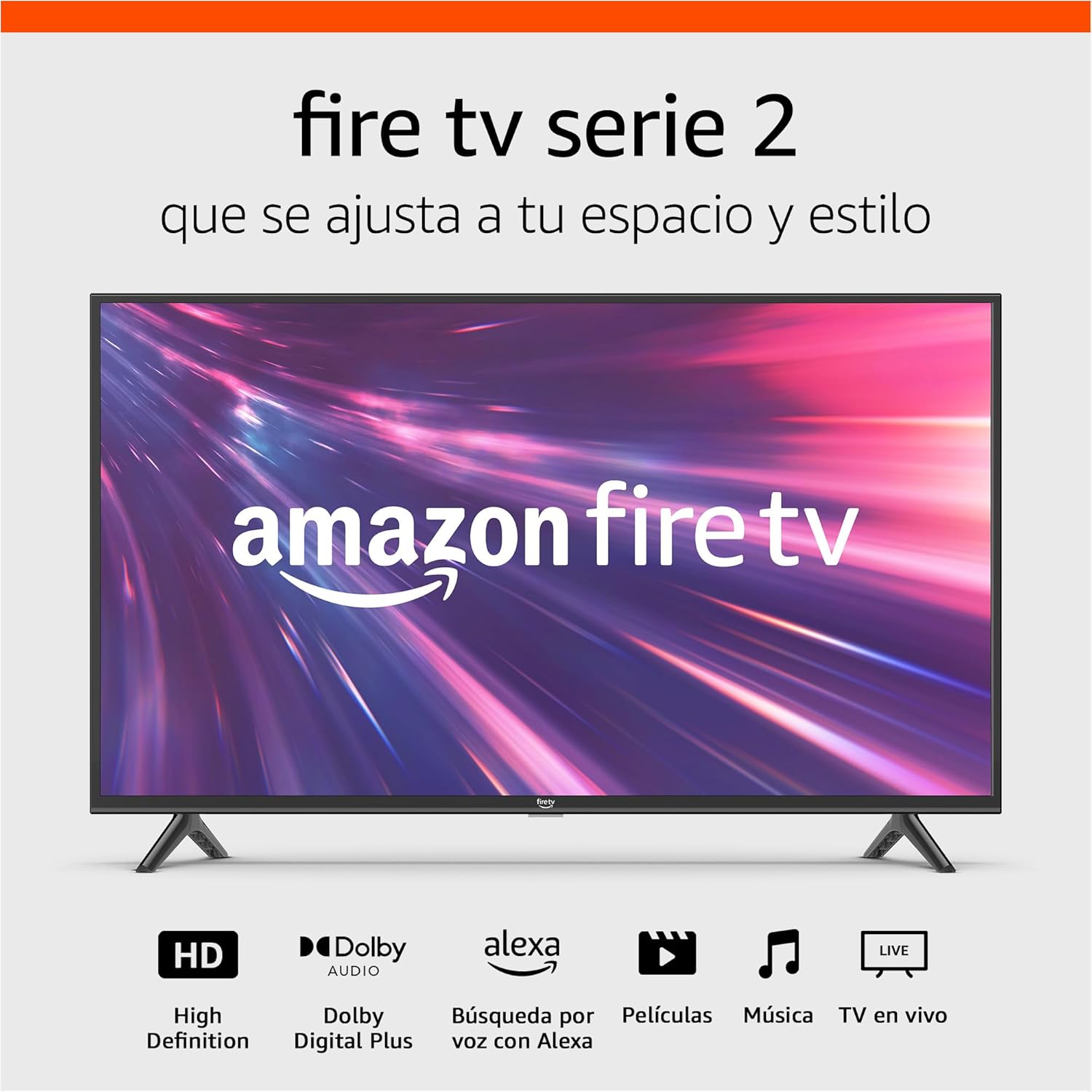 Televisión inteligente Amazon Fire TV Serie 2 de 40” (modelo más reciente), en HD para ver la TV en vivo