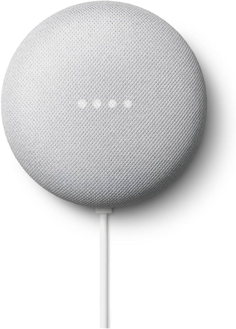 Google Altavoz Bluetooth Nest Mini de Segunda generación Compatible con inglés y Varios Idiomas para Usar en Cualquier Lugar, Color Gris Claro Marca: Google