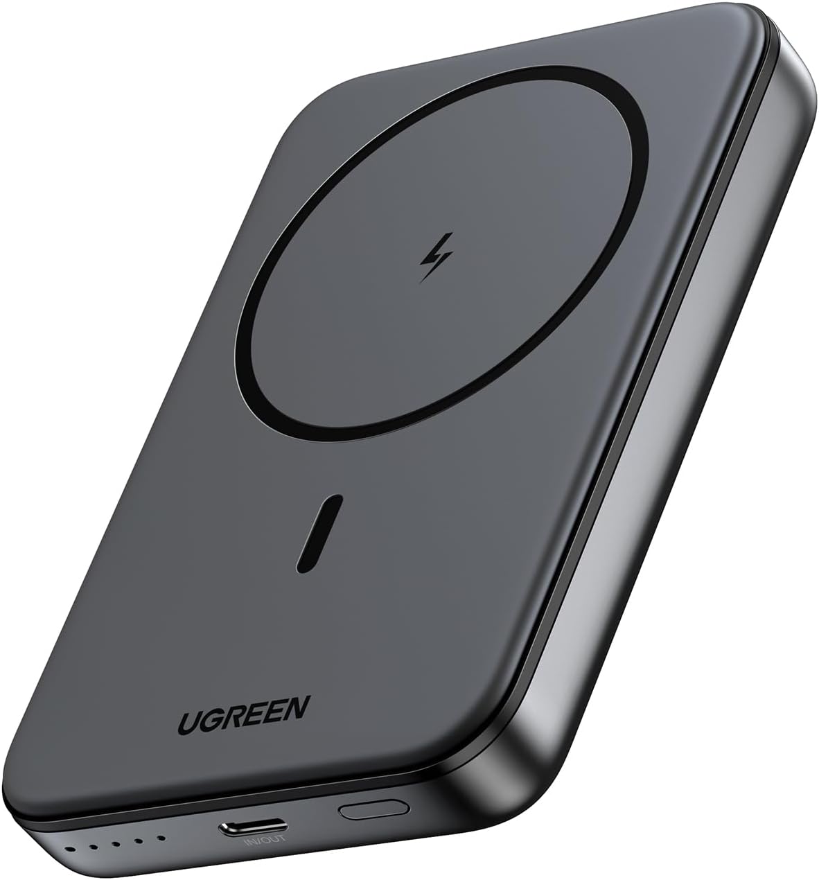 UGREEN 10000mAh Power Bank Inalabrico PD 20W Carga Raida, Cargador USB C Portail Magnaco, Bateria Externa Compatible con iPhone 16/15/14 Serie, Galaxy, Xiaomi, iPad, LG, Google, Negro Visita la tienda de UGREEN